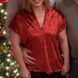 Karlie Crushed Velvet Top